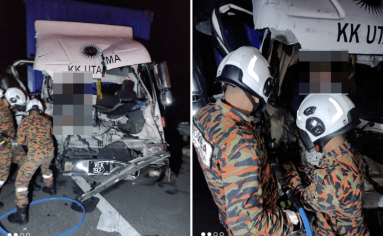 Pemandu lori maut rempuh treler di Lebuhraya Pesisiran Pantai Barat